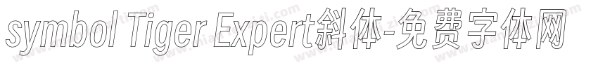 symbol Tiger Expert斜体字体转换